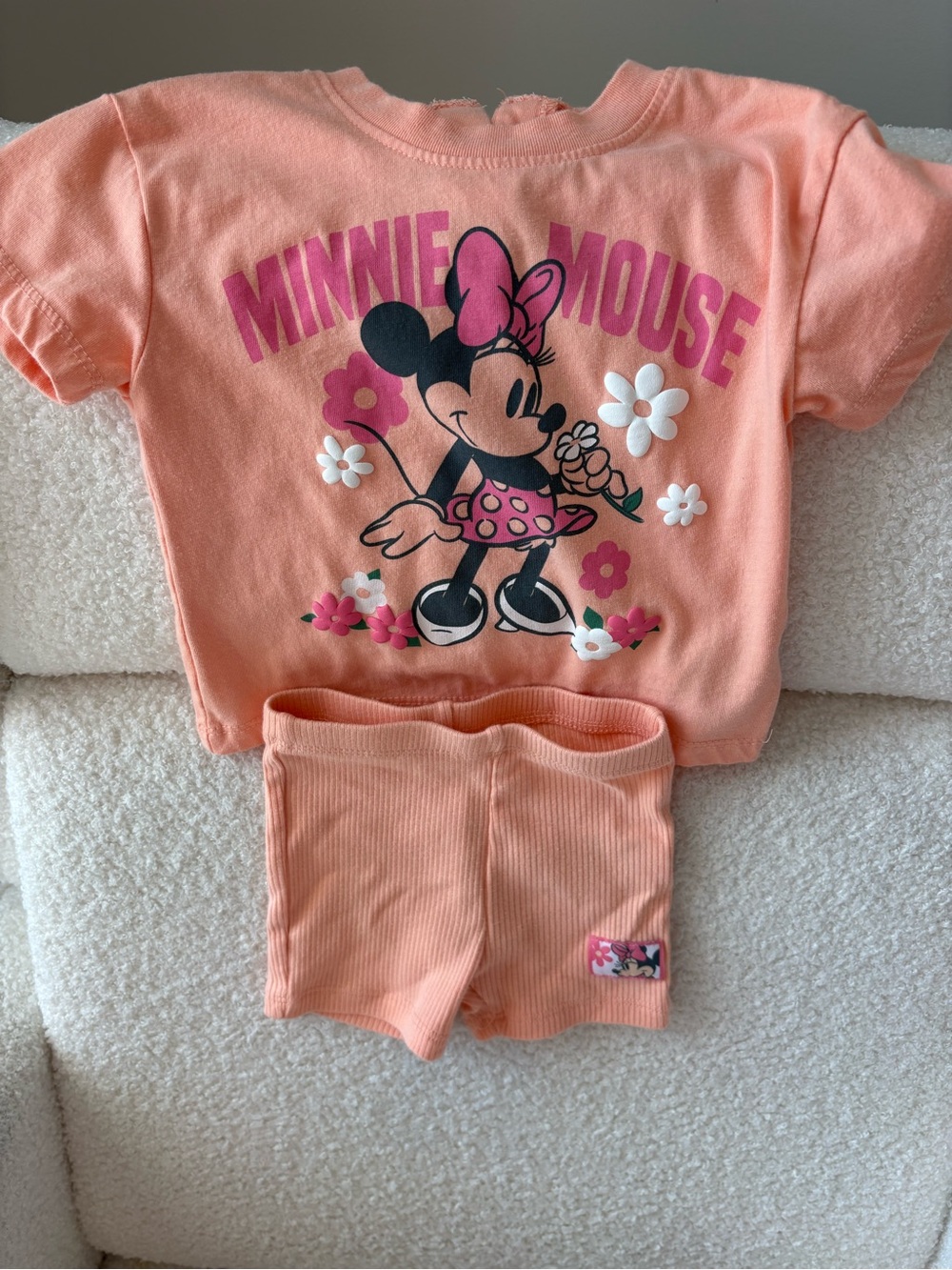 Disney Peach and Pink Minnie Mouse Matching Set